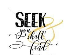 seek-you-shall-find-ask-and-you-shall-eps-vector_csp49329440